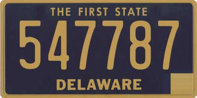 DE license plate 547787