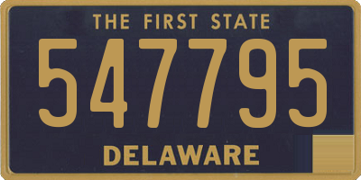 DE license plate 547795