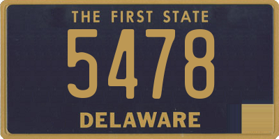 DE license plate 5478