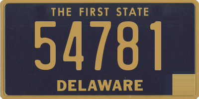 DE license plate 54781