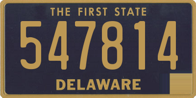 DE license plate 547814