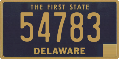 DE license plate 54783