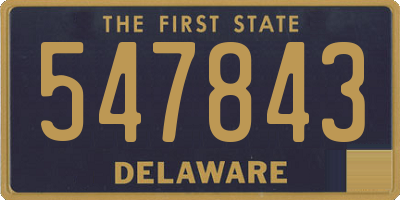 DE license plate 547843