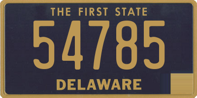 DE license plate 54785