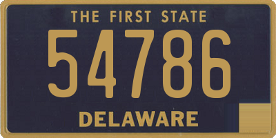 DE license plate 54786