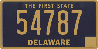 DE license plate 54787