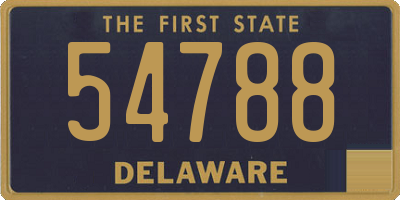 DE license plate 54788