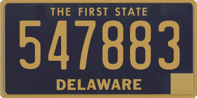 DE license plate 547883