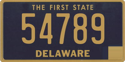 DE license plate 54789