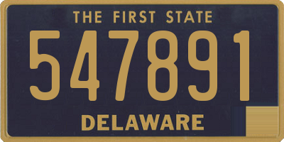 DE license plate 547891