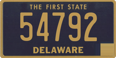 DE license plate 54792