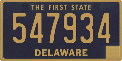 DE license plate 547934