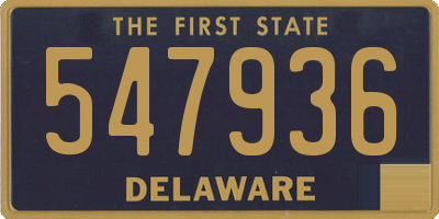 DE license plate 547936