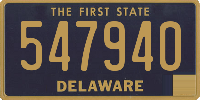 DE license plate 547940