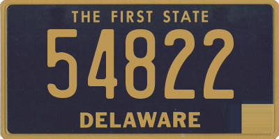 DE license plate 54822