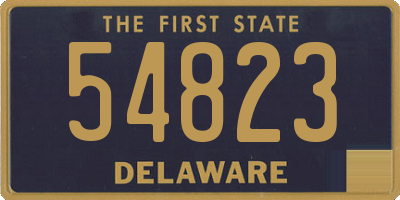 DE license plate 54823