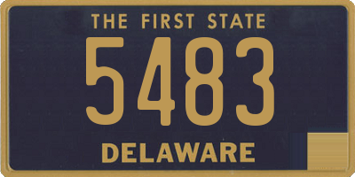 DE license plate 5483