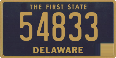 DE license plate 54833