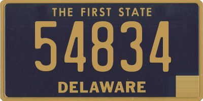 DE license plate 54834