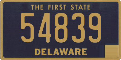 DE license plate 54839