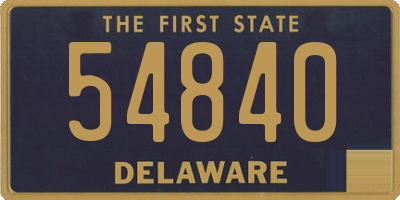 DE license plate 54840