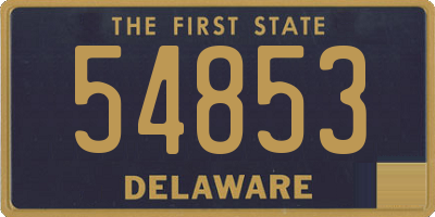 DE license plate 54853