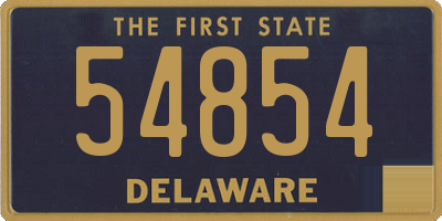 DE license plate 54854