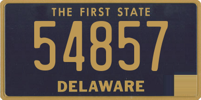 DE license plate 54857