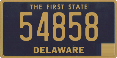 DE license plate 54858