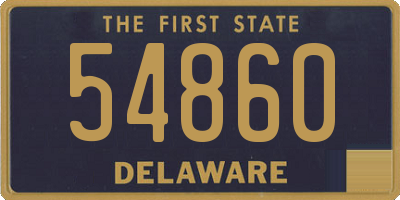 DE license plate 54860