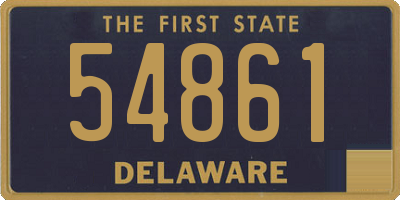 DE license plate 54861