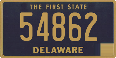 DE license plate 54862