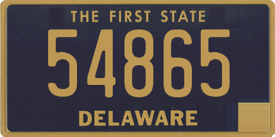 DE license plate 54865