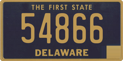 DE license plate 54866