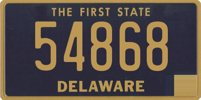 DE license plate 54868