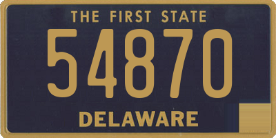 DE license plate 54870