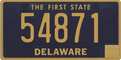 DE license plate 54871