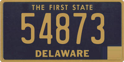 DE license plate 54873