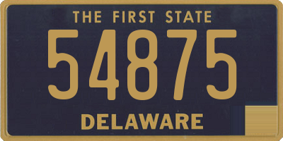 DE license plate 54875