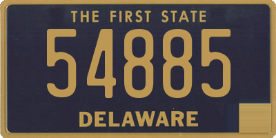 DE license plate 54885