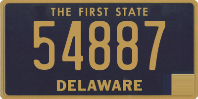 DE license plate 54887