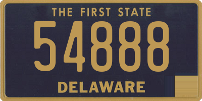 DE license plate 54888