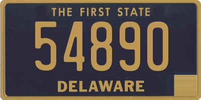 DE license plate 54890