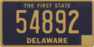 DE license plate 54892