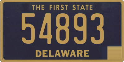 DE license plate 54893