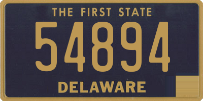 DE license plate 54894