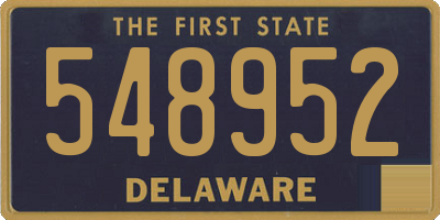 DE license plate 548952