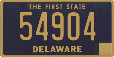 DE license plate 54904