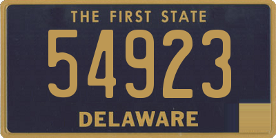 DE license plate 54923