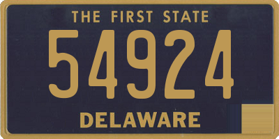 DE license plate 54924